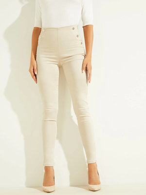 Guess – Ultra Curve kalhoty, Béžová, Krémová barva