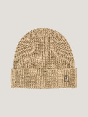 Tommy Hilfiger – Cashmere Chic čepice, Béžová barva