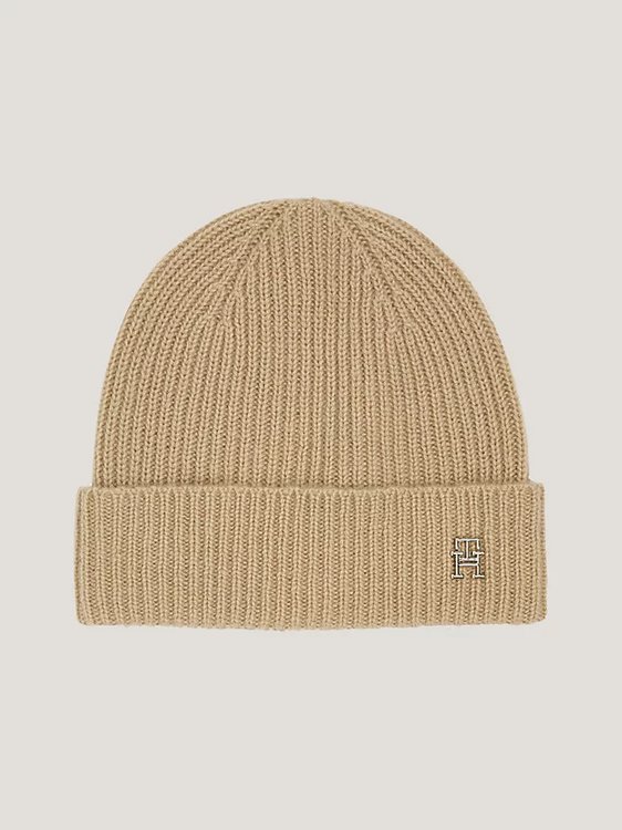 Tommy Hilfiger – Cashmere Chic čepice, Béžová barva