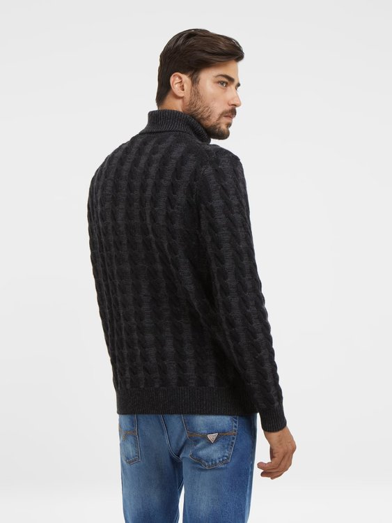 Arkell svetr – GUESS, Šedá barva Muži