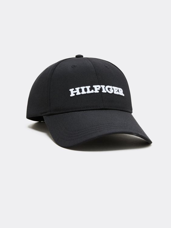 Tommy Hilfiger – TH Monotype kšiltovka, Černá barva