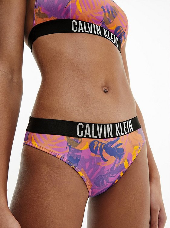 Luxusní KW0KW01866-0GY plavky CLASSIC BIKINI-PRINT, XS, S, M, L