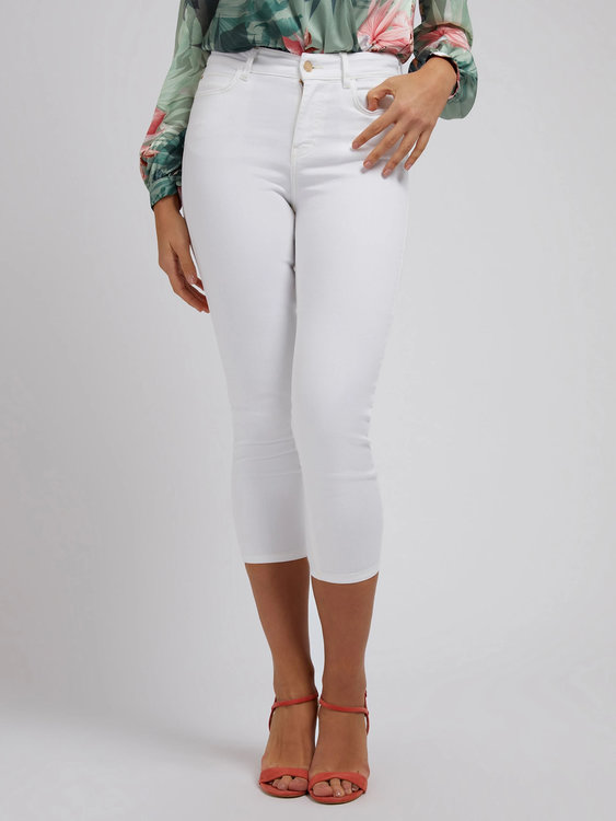 Guess – 1981 Capri jeans, Bílá barva
