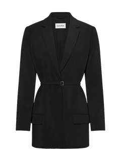 Módní Crepe sako, Černá barva, 2022 1