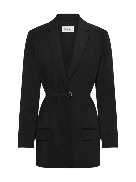 Módní Crepe sako, Černá barva, 2022 1