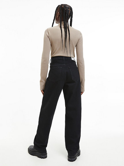 Módní Rib mock rolák, Béžová barva, 2022