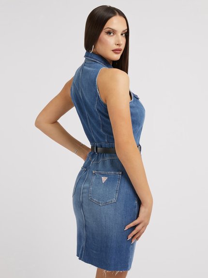 Stacie šaty – GUESS, Modrá barva Ženy