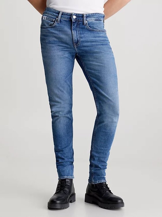 Calvin Klein Jeans – Slim Taper jeans, Modrá barva