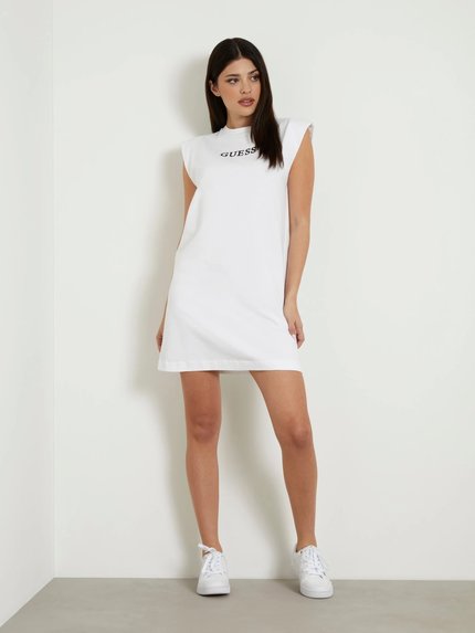 Módní Athena Jersey šaty, Bílá barva, 2024