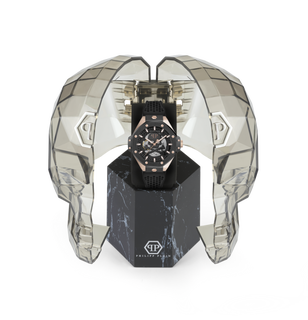 Luxusní $KELETON ROYAL hodinky, Černá, Růžové zlato barva, UNI