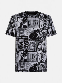 Guess – Print tričko, Černá barva 1