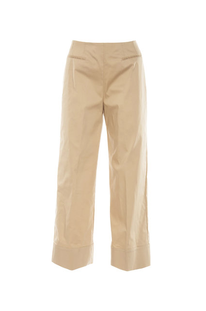 Módní Eliona kalhoty, Béžová barva, 2022