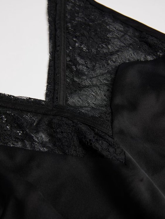 Luxusní Laura Lace top, Černá barva, S, M