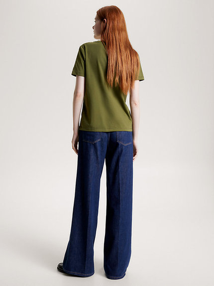 Módní Modern Regular triko, Zelená barva, 2023