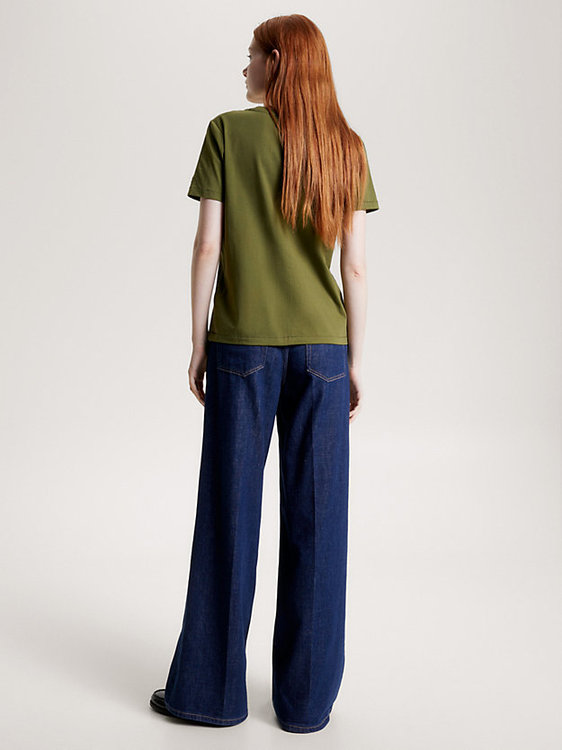 Módní Modern Regular triko, Zelená barva, 2023