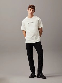 Luxusní Shadow Embossed Logo triko, Krémová barva, S, M, L, XL