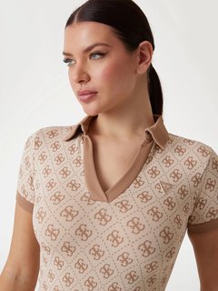 Luxusní 4G Rhombus šaty, Hnědá, Multi barva, XS/, M/L