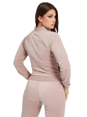 Chenille mikina – Guess, Růžová barva Ženy