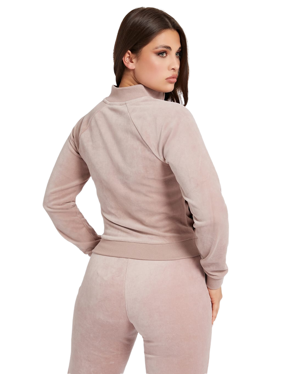 Chenille mikina – Guess, Růžová barva Ženy