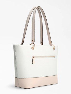 Módní Noelle kabelka, Bílá, Růžová barva, 2022