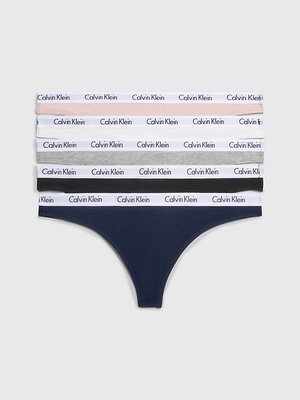 Calvin Klein Underwear – Carousel tanga 5ks, Černá, Modrá, Šedá barva