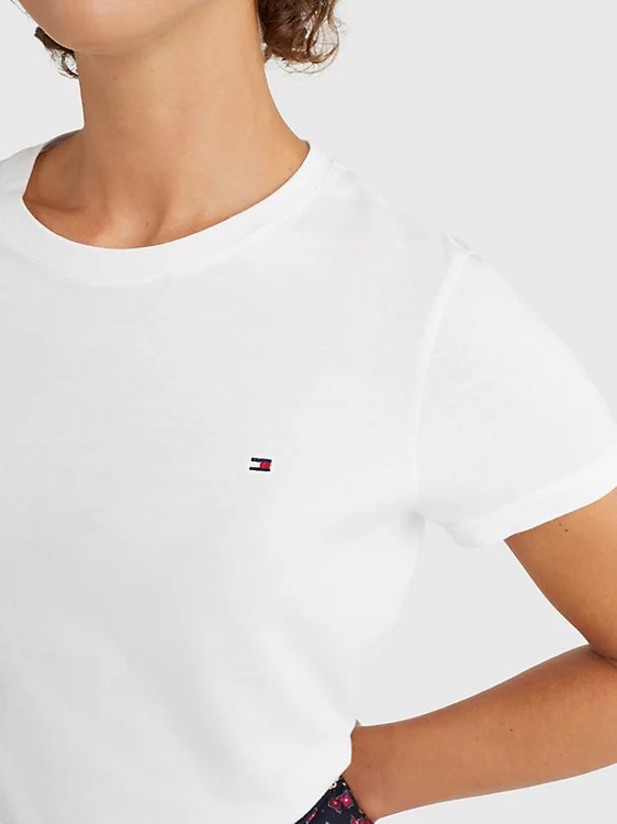 Luxusní Heritage Crew Neck triko, Bílá barva, S, M, L