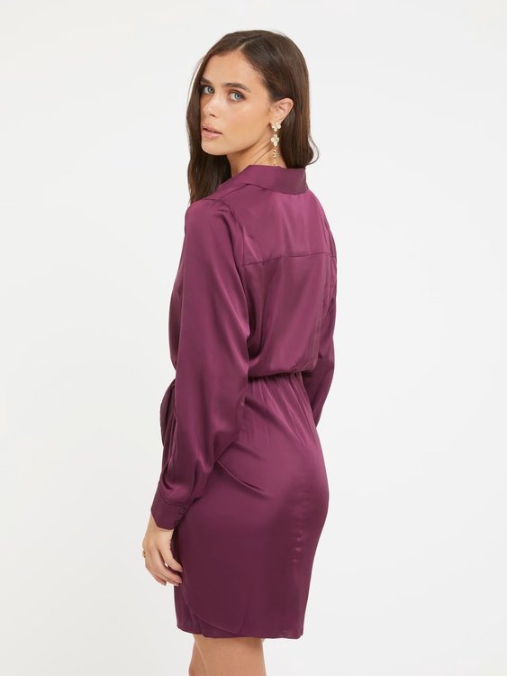 Módní Alya šaty, Fialová barva, 2023