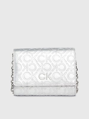 Calvin Klein Jeans – Re-Lock Trifold peněženka, Stříbrná barva