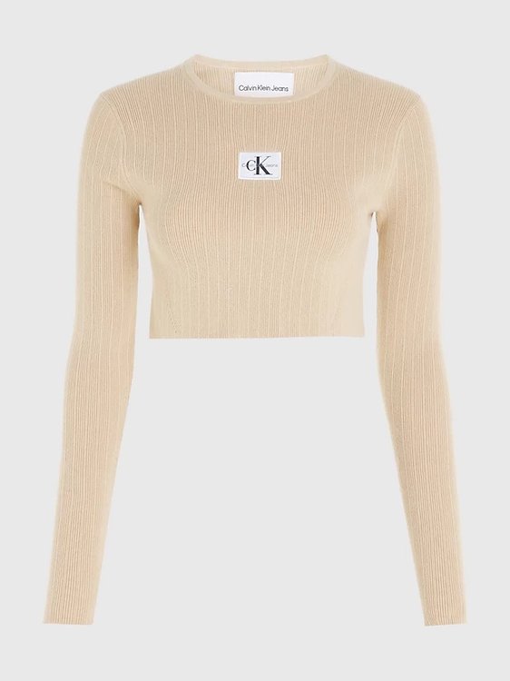 Variegated svetr Béžová barva Ženy