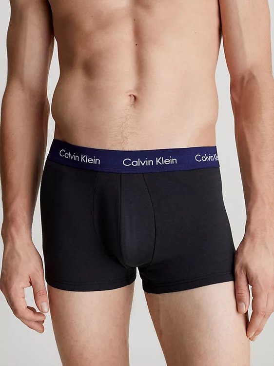 Cotton Stretch boxery 3ks – Calvin Klein Underwear, Černá barva Muži