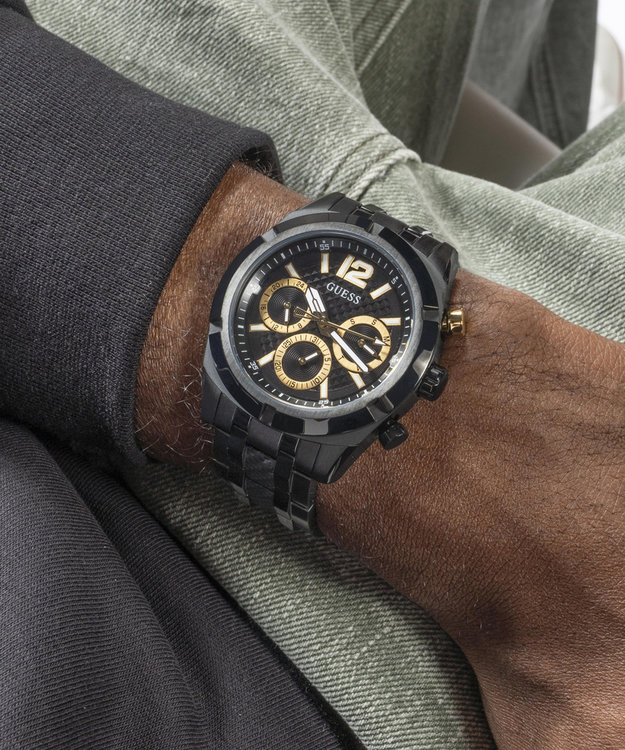 GUESS, Černá barva Resistance hodinky