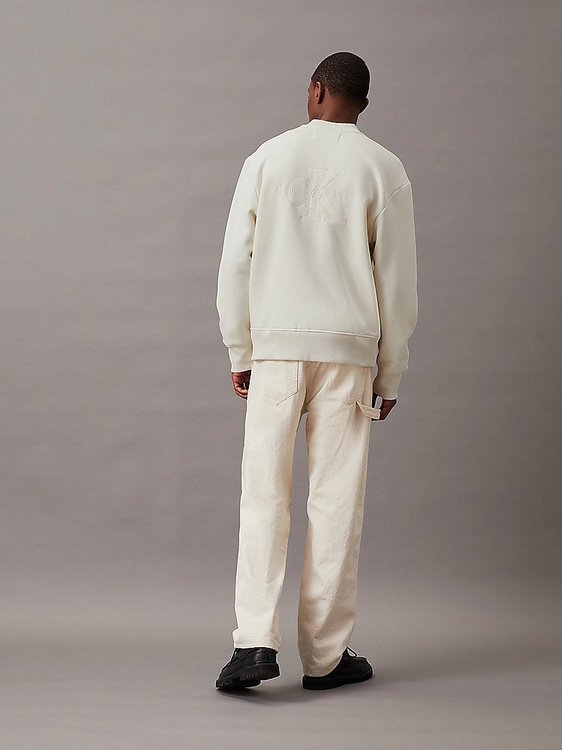 Monologo Applique Knit mikina – Calvin Klein Jeans, Krémová barva Muži