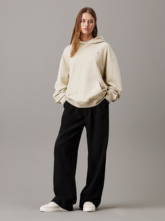 Luxusní Woven Label mikina, Béžová barva, XS, S, M, L