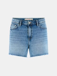 Relaxed midi šortky Modrá barva Ženy