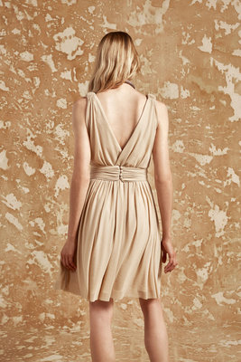 Luxusní Amily šaty, Béžová, Tělová barva, 38(XS), 40(S), 42(M), 44(L), 46(XL)