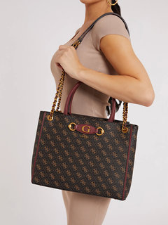 Luxusní Izzy 4G logo kabelka, Hnědá barva