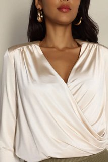 Luxusní Sabrina košile, Krémová barva, S, M