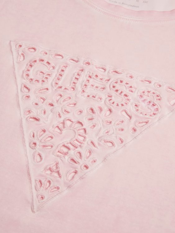 Eyelet triko Růžová barva Ženy