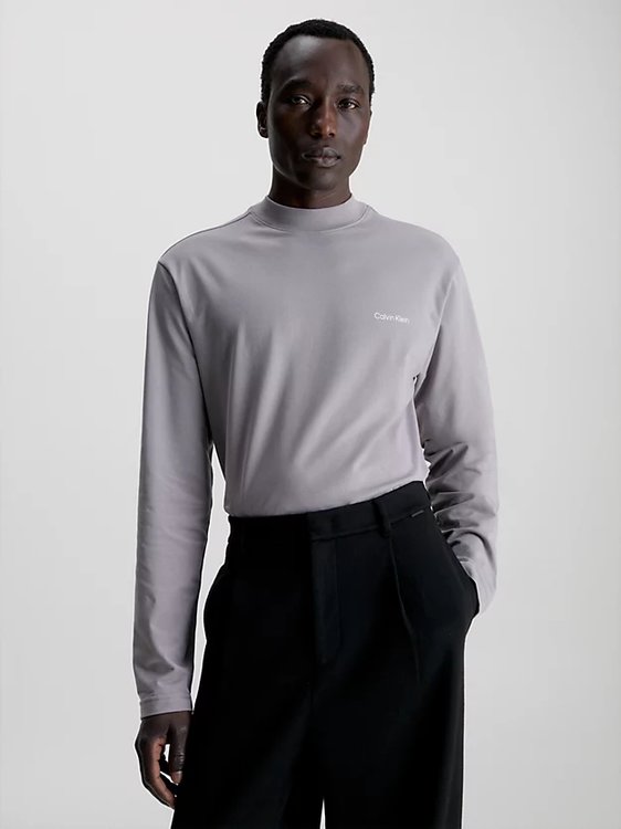 Calvin Klein – Micro Logo mikina, Fialová barva