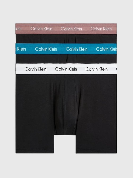 Calvin Klein Underwear – Cotton Stretch boxery 3ks, Černá barva
