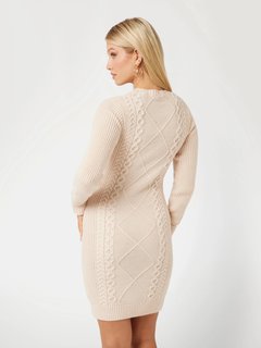 Módní Serena šaty, Béžová barva, 2024