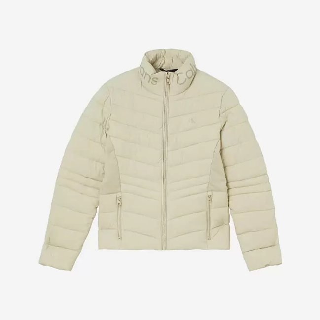 Luxusní Padded bunda, Béžová barva, XS, S