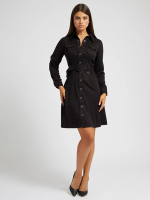 Módní Jeanne šaty, Černá barva, 2022