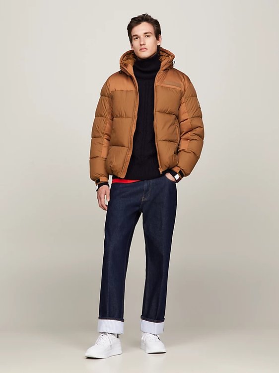 New York Hooded bunda – Tommy Hilfiger, Hnědá barva Muži