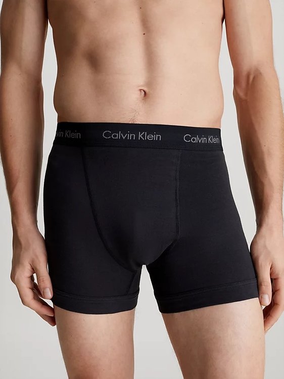 Cotton Stretch boxery 3ks – Calvin Klein Underwear, Černá barva Muži