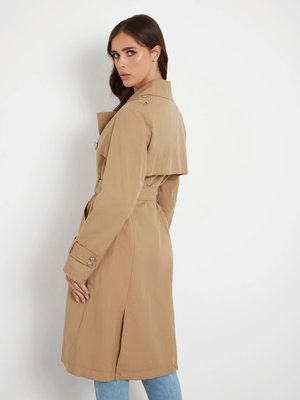 Jade Belted trenčkot – GUESS, Béžová barva Ženy