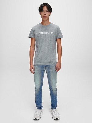 Triko - Core Institutional Logo S – Calvin Klein Jeans, Šedá barva Muži, Muži, Muži