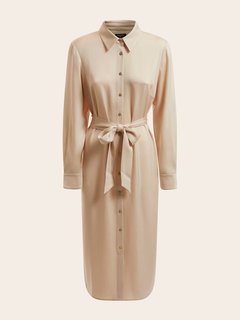 Luxusní Crystal košilové šaty, Bílá, Krémová barva, 38, 40, 42, 44, 46