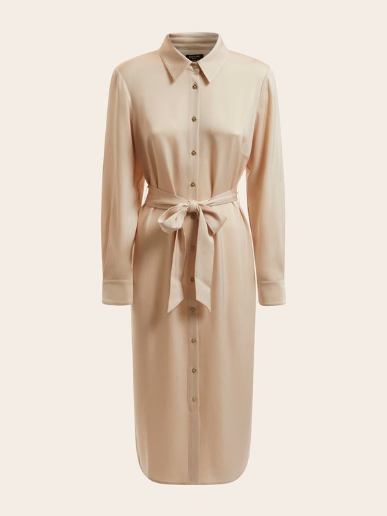 Luxusní Crystal košilové šaty, Bílá, Krémová barva, 38, 40, 42, 44, 46