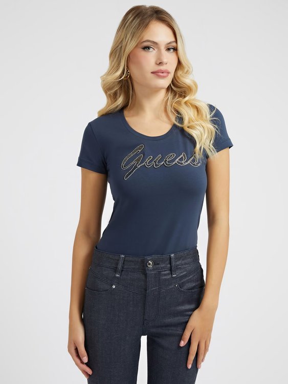 GUESS – Adriana triko, Modrá, Navy barva